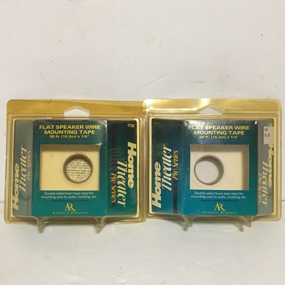 Home Theatre Pro Series flat speaker wire mounting tape 2 boxes 50’ ea  1/4” NIB - Picture 1 of 6